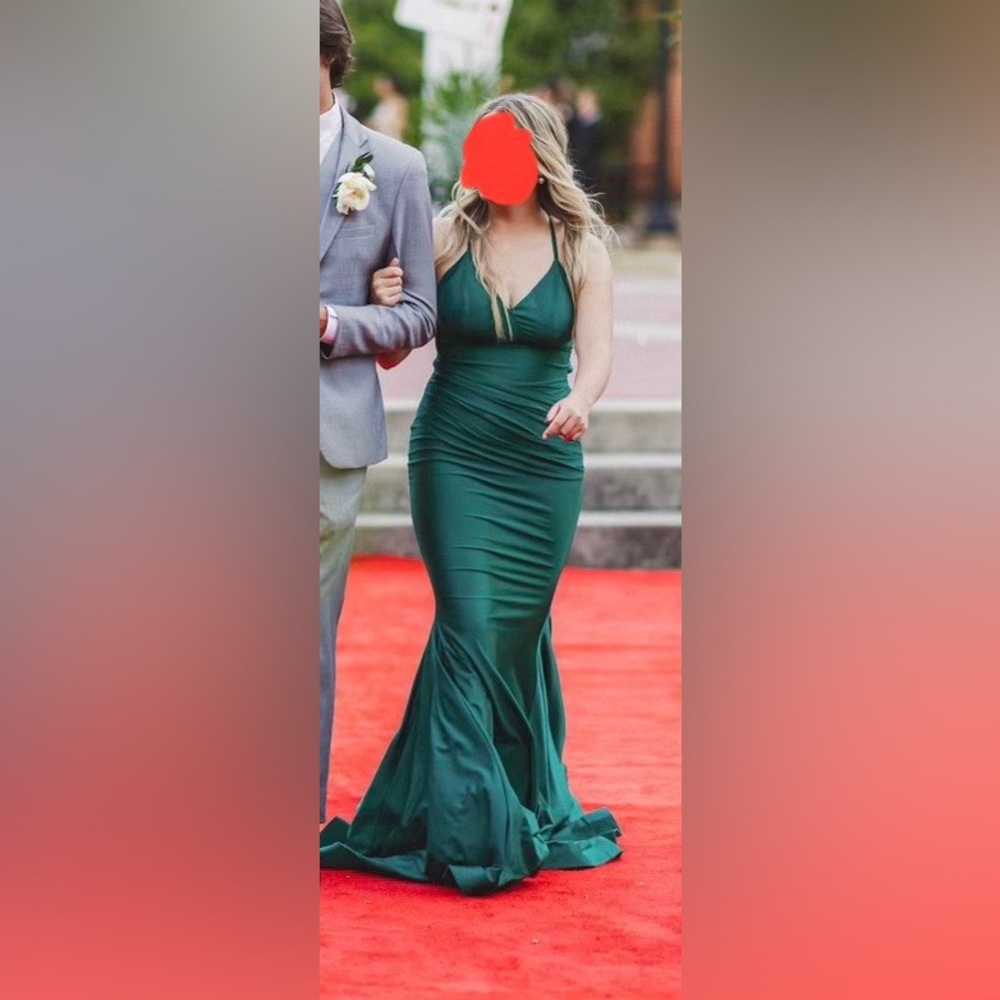Envious Couture Emerald Green Prom Dress - Picture 5 of 5
